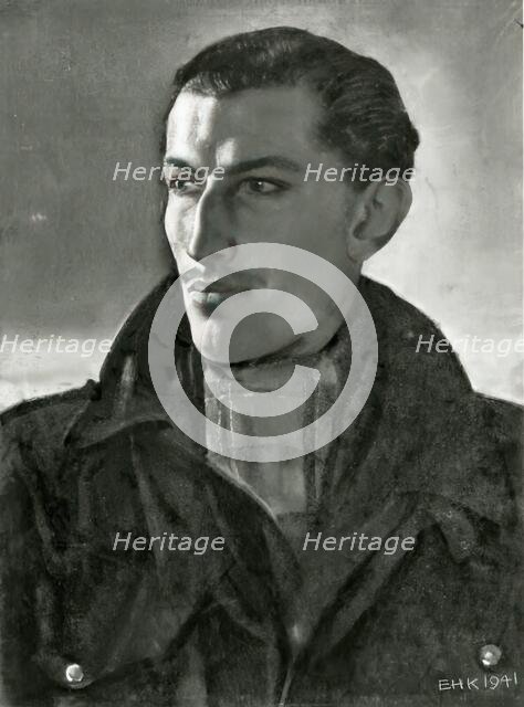 Flying Officer R.C. Dafforn, DFC, 1941. Creator: Eric Kennington.