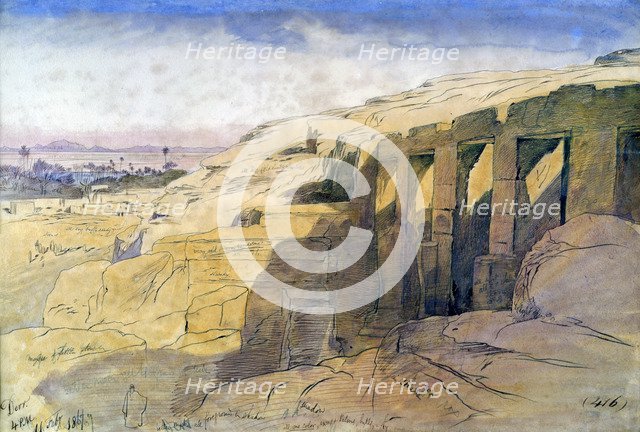 'Derr, Egypt', 1867. Artist: Edward Lear