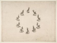 Ten Cavaliers Forming a Circle, 1652. Creator: Stefano della Bella.