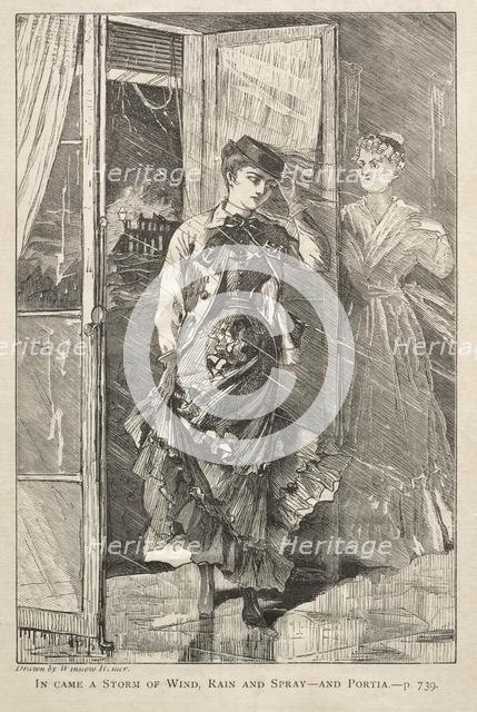 In Came a Storm of Wind, Rain and Spray - and Portia, 1869. Creator: Winslow Homer (American, 1836-1910).