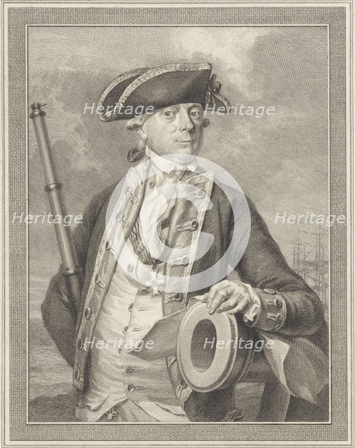 Admiral Jan Hendrik van Kinsbergen (1735-1819), Count of Doggersbank, 1781. Artist: Vinkeles, Reinier (1741-1816)