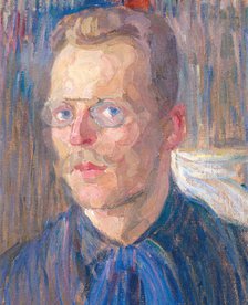 Self-portrait, 1907. Creator: Bogomazov, Alexander Konstantinovich (1880-1930).