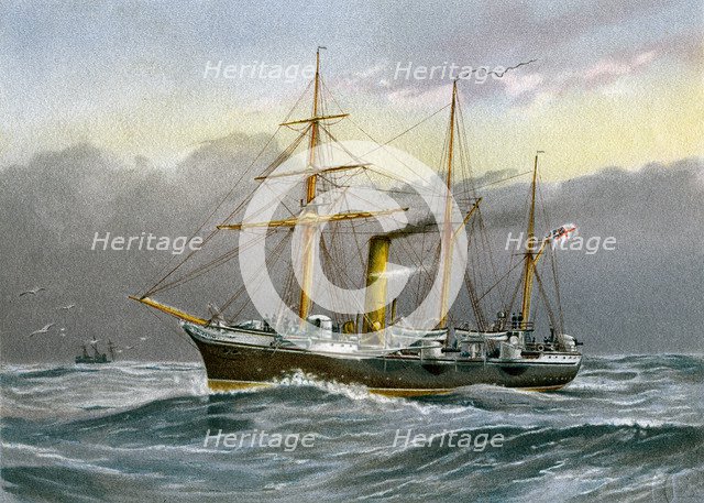 HMS 'Nymphe', Royal Navy sloop, c1890-c1893. Artist: Unknown
