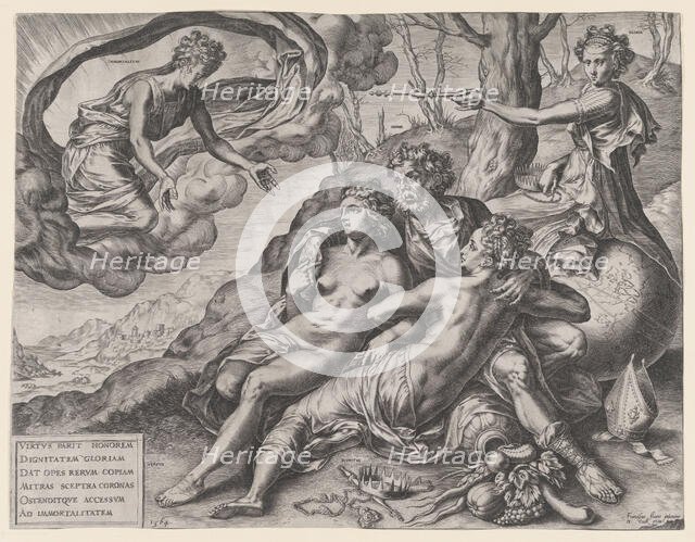 The Immortal Rewards of Virtue, 1564. Creator: Cornelis Cort.