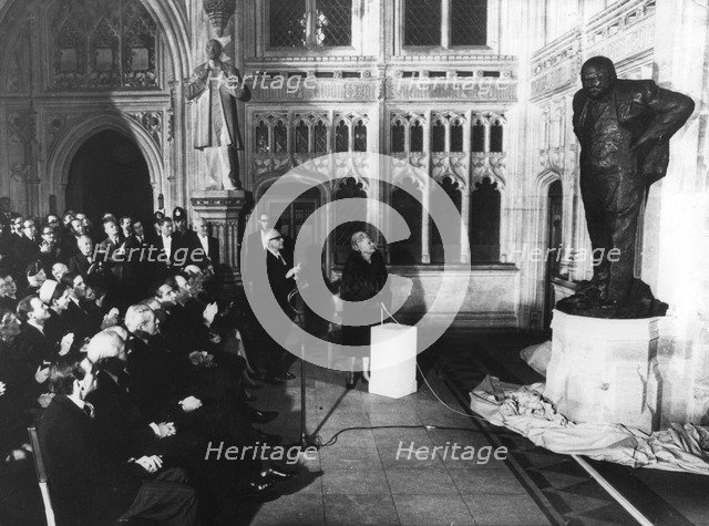 The statue of Sir William Churchill unveiled in the House ...