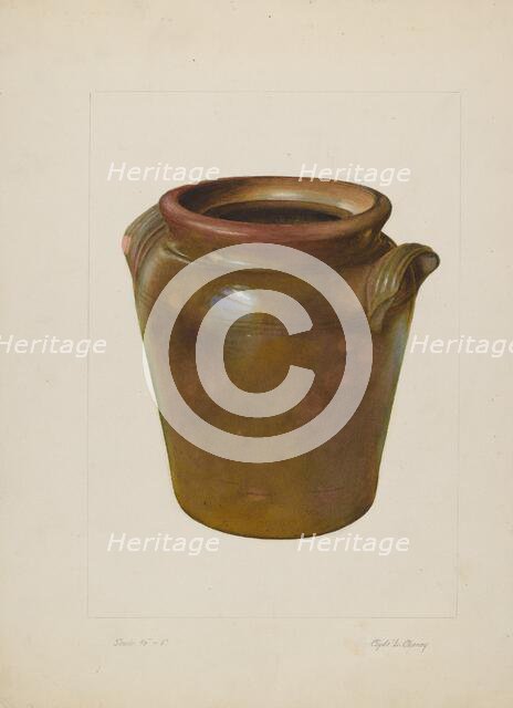 Preserving Jar, c. 1938. Creator: Clyde L. Cheney.