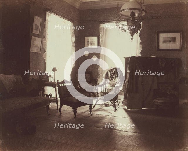 Corner of drawing room, facing south and west, Dom Smith, Vladivostok, Russia, 1899. Creator: Eleanor Lord Pray.