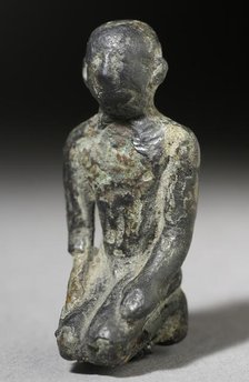 Figurine of a Human Worshipping, Probably Late Period (664-332 BCE). Creator: Unknown.