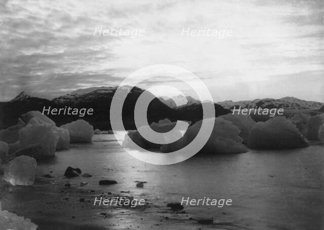 Sunset of Muir Inlet, Glacier Bay, Alaska, c1899. Creator: Edward Sheriff Curtis.