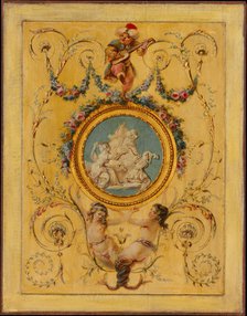 Door panel from the "Cabinet Turc" of Comte d'Artois at Versailles, 1781. Creator: Jean -Simeon Rousseau de la Rottiere.