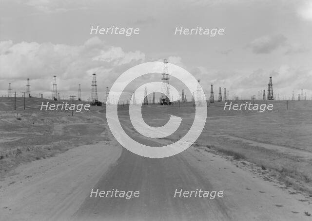 Oil fields, Kern County, California, 1938. Creator: Dorothea Lange.