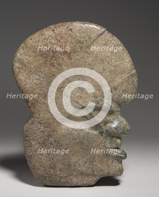 Ballgame Thin Stone Head (Hacha), 600-900. Creator: Unknown.