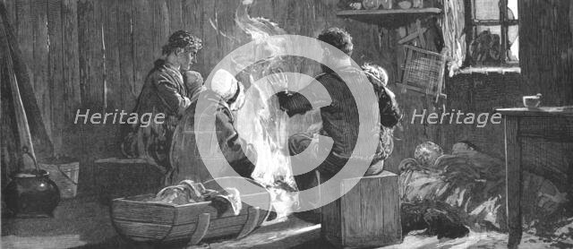 'The Newfoundland Fisheries Question - Interior of a British Fisherman's Hut, 1890 Creator: Unknown.