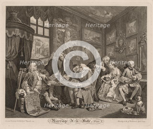 Marriage à la Mode: The Contract, 1745. Creator: William Hogarth (British, 1697-1764).