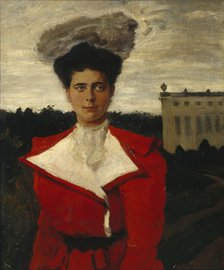 Portrait of Grand Duchess Elena Vladimirovna of Russia (1882-1957). Artist: Bakst, Léon (1866-1924)