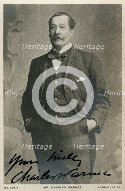 Charles Warner, English actor, c1890-c1909(?). Artist: Unknown