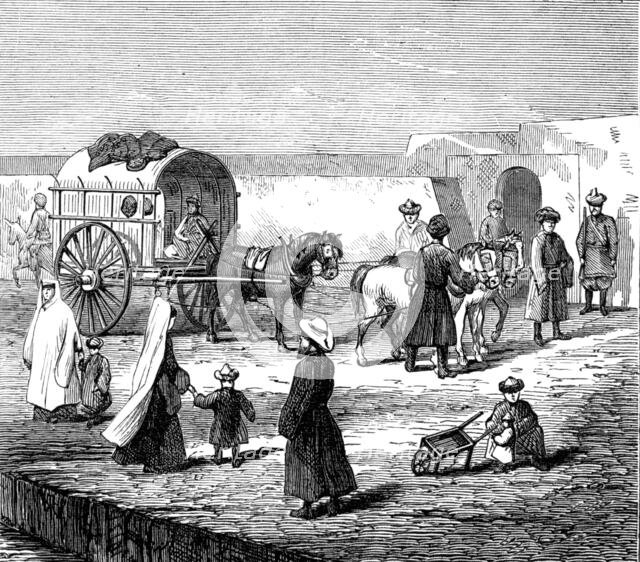 The Mission to Yarkund and Kashgar: entrance to the British Embassy, Yangi Shahr, Yarkund, 1874. Creator: Unknown.