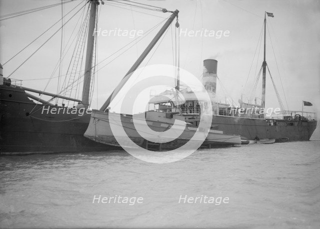 'Sabin' being shipped, 1912. Creator: Kirk & Sons of Cowes.