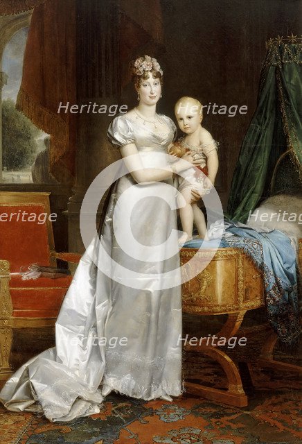 Empress Marie-Louise With the King of Rome. Artist: Gérard, François Pascal Simon (1770-1837)