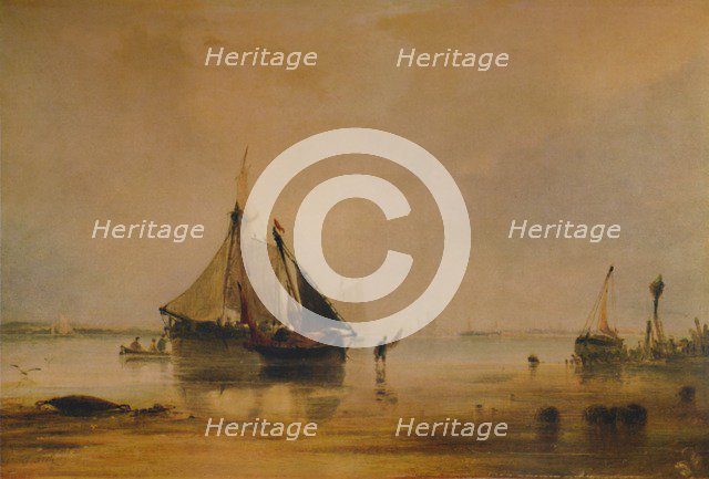 'Vessels on Shore near Southampton', c1831, (1935). Artist: Anthony Vandyke Copley Fielding.