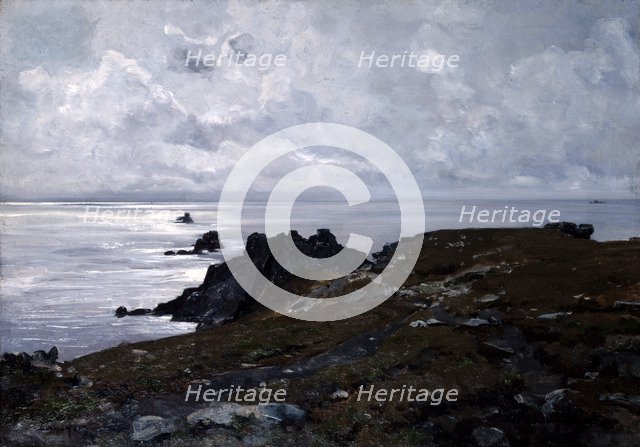 'Strong Current Point', 1884.  Artist: Emmanuel Lansyer