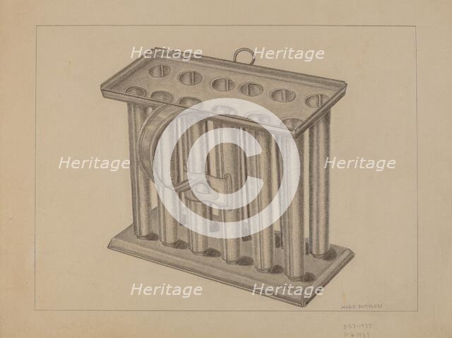 Candle Mold, 1937. Creator: Marie Famularo.