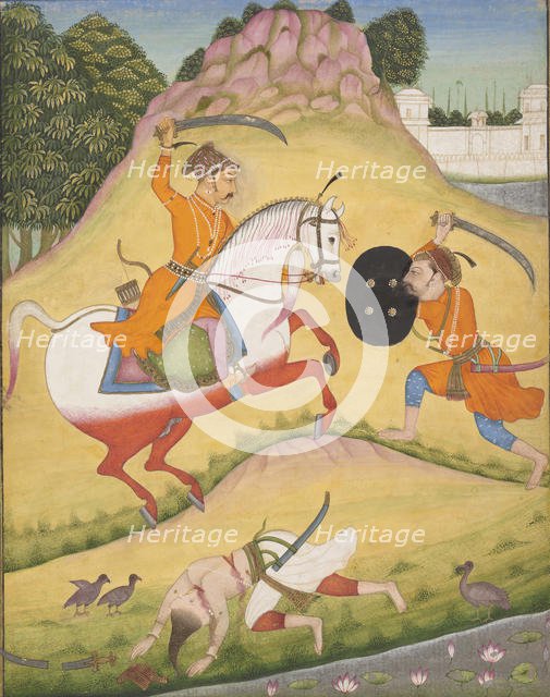 Nata Ragina: Folio from a ragamala series (Garland of Musical Modes) , 1714. Creator: Mohamed.