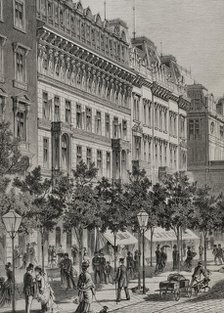 Ringstrasse and exterior of the State Opera (in background), Vienna, 1878.  Creator: August Stefan Kronstein.