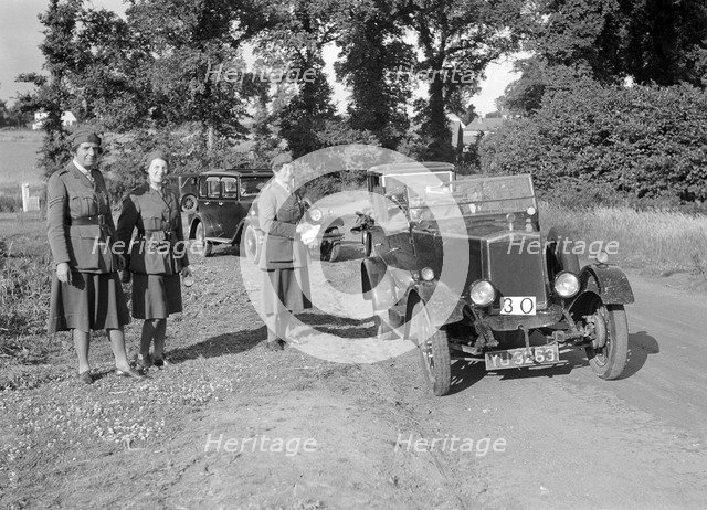 Morris Cowley 1548 cc. Vehicle Reg. No.  YU3263.  Event Entry No: 30. Place: .  F.A.N.Y. Trial/Rally Artist: Bill Brunell.