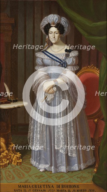 Maria Cristina of Naples and Sicily (1779-1849), Queen of Sardinia. Artist: Anonymous 