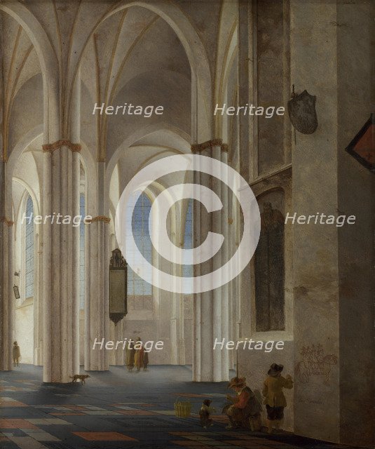The Interior of the Buurkerk at Utrecht, 1644. Artist: Saenredam, Pieter (1597-1665)