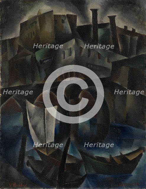 View of Tiflis, 1919-1920. Artist: Rockline (Rokhlina), Vera (1896-1934)