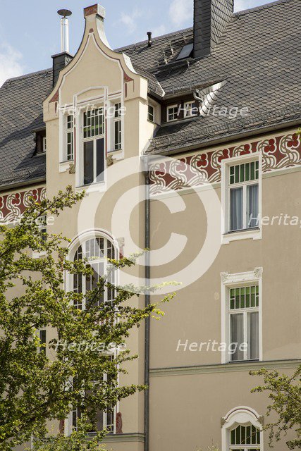 Jugenstil house, Cranachstrasse 12, Weimar, Germany, (1905), 2018. Artist: Alan John Ainsworth.