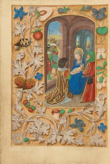 The Adoration of the Magi; Crohin-La Fontaine Hours, (about 1480-1485?). Creators: Master of the Dresden Prayer Book, Workshop of the Master of the Dresden Prayer Book.