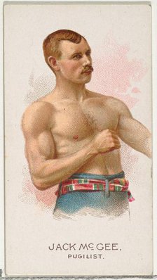 Jack McGee, Pugilist, from World's Champions, Series 2 (N29) for Allen & Ginter Cigarettes..., 1888. Creator: Allen & Ginter.