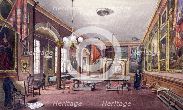 Interior of Painter-Stainers' Hall, London, 1888. Artist: John Crowther