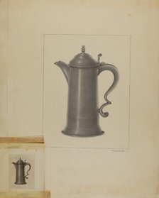 Pewter Flagon, 1935/1942. Creator: Eugene Barrell.