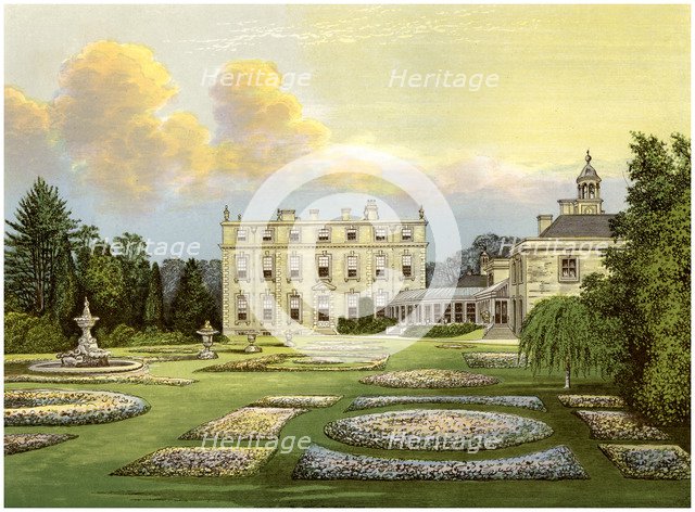 Dytchley House, Oxfordshire, home of Viscount Dillon, c1880. Artist: Unknown
