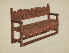 Mission Bench, c. 1939. Creator: Emile Cero.