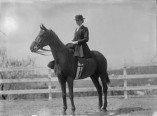 Horse Shows - Miss Harriet T. Wadsworth, 1911. Creator: Harris & Ewing.