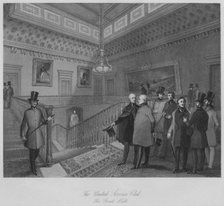 'The United Service Club. The Great Hall', c1841. Artist: Henry Melville.