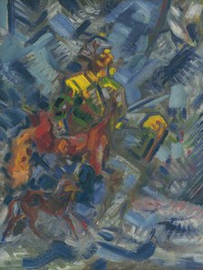 Hunter in a Blue Forest, 1940. Creator: Arnold Peter Weisz-Kubincan.