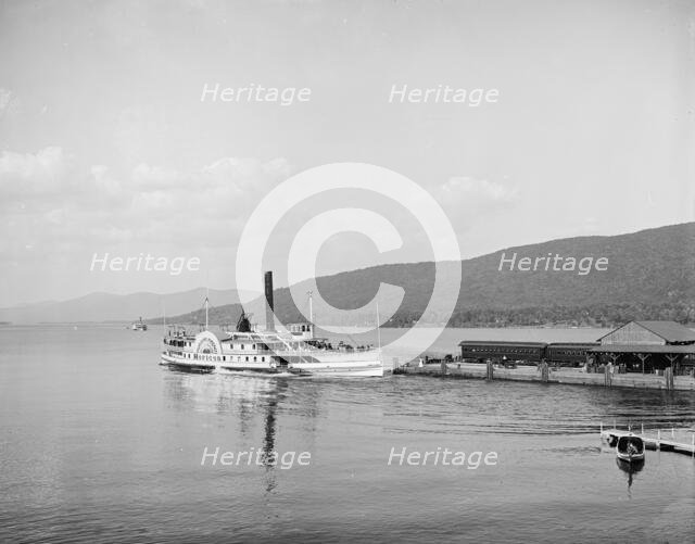Str. Horicon leaving dock, Lake George, N.Y., c1904. Creator: Unknown.