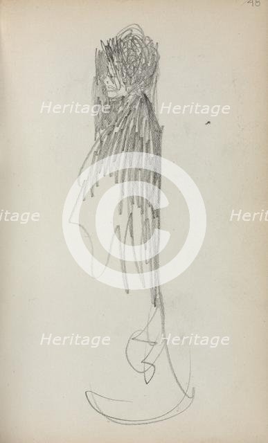 Italian Sketchbook: Standing Woman in profile (page 48), 1898-1899. Creator: Maurice Prendergast (American, 1858-1924).