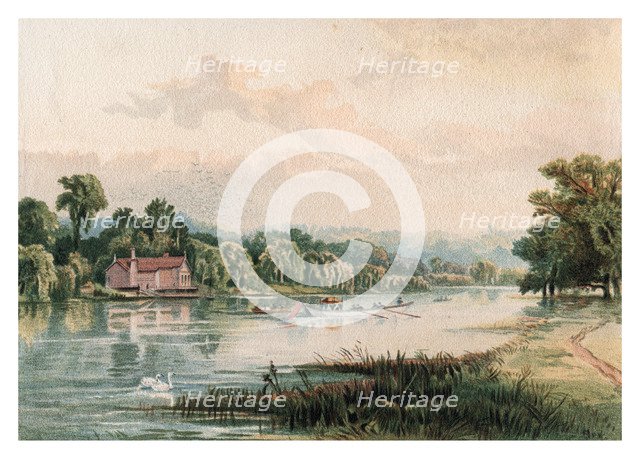 'Lake at Virginia Water', 1880. Artist: Unknown