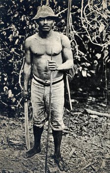 Panama: a jaguar hunter, 1900/1910. Creator: Unknown.