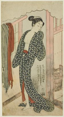 Woman in a Bathhouse, c. 1769/70. Creator: Suzuki Harunobu.