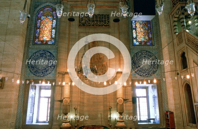 Suleymaniye Mosque, Interior, 1557. Artist: Unknown