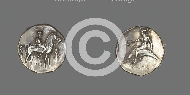 Stater (Coin) Depicting a Horseman, probably 380-345 BCE. Creator: Unknown.