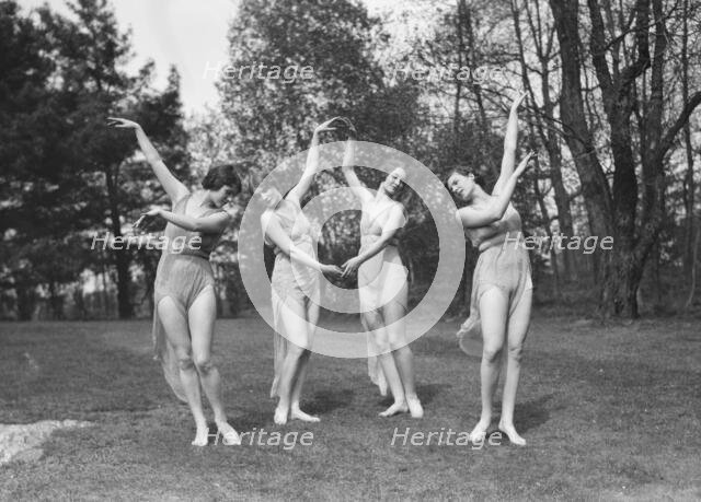 Elizabeth Duncan dancers and children, 1929 Creator: Arnold Genthe.
